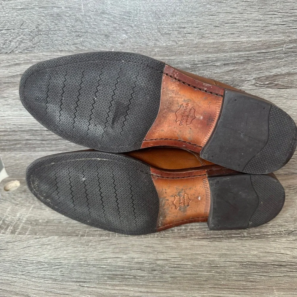 Cole Haan Grand 360 Shoes Mens 10.5 Cognac Leather Double Monk Strap Dapper
